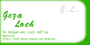 geza loch business card